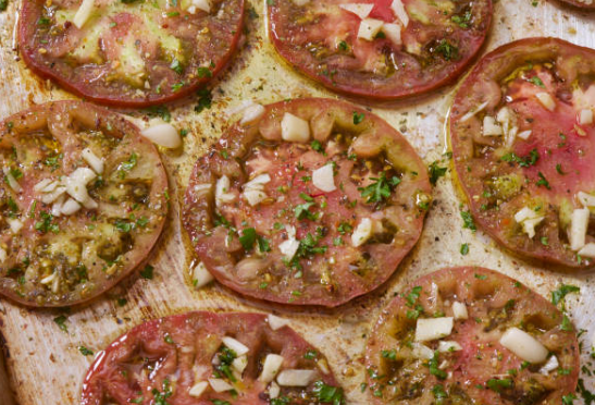 Summer Tomatoes with Herbs & Almond Vinaigrette