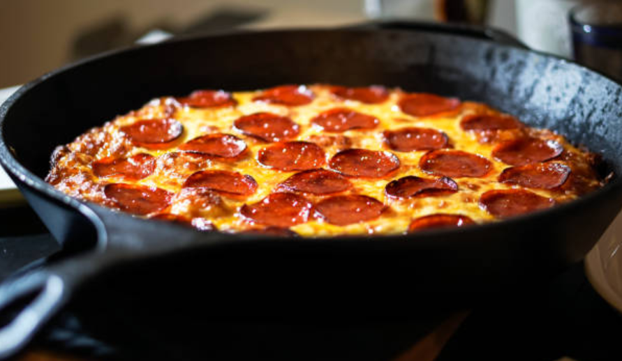 Crispy-Edge Cast Iron Pan Pizza