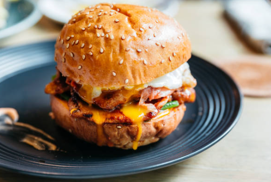 Ultimate Brunch Burger with Egg and Bacon Bliss