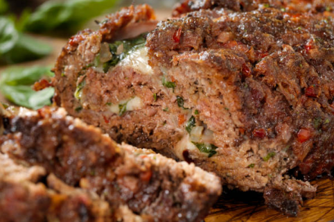 Italian Meatloaf with a Savory Marinara Glaze
