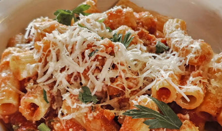 Creamy Italian Pink Sauce with Sausage & Sun-Dried Tomatoes