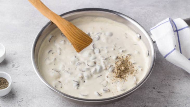 Silky Cream Sauce with Prosciutto & Mushrooms