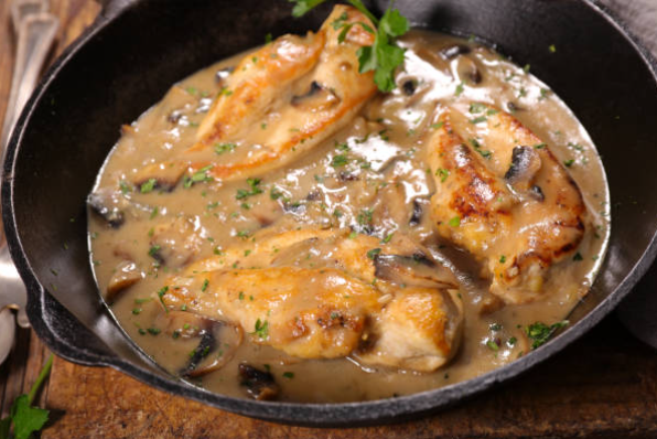Elegant & Easy: Mushroom Chicken with Creamy Dijon-Wine Sauce