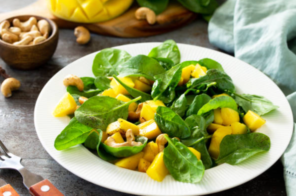 Tropical Spinach Salad with Citrus-Honey Vinaigrette