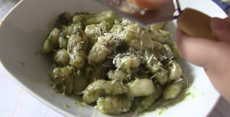 Gnocchi al Pesto: Potato Dumplings Tossed in Fresh Basil Pesto