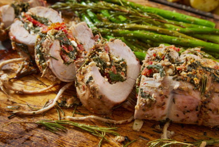 Pollo Ripieno: Italian Stuffed Roast Chicken with Sausage, Spinach & Cheese