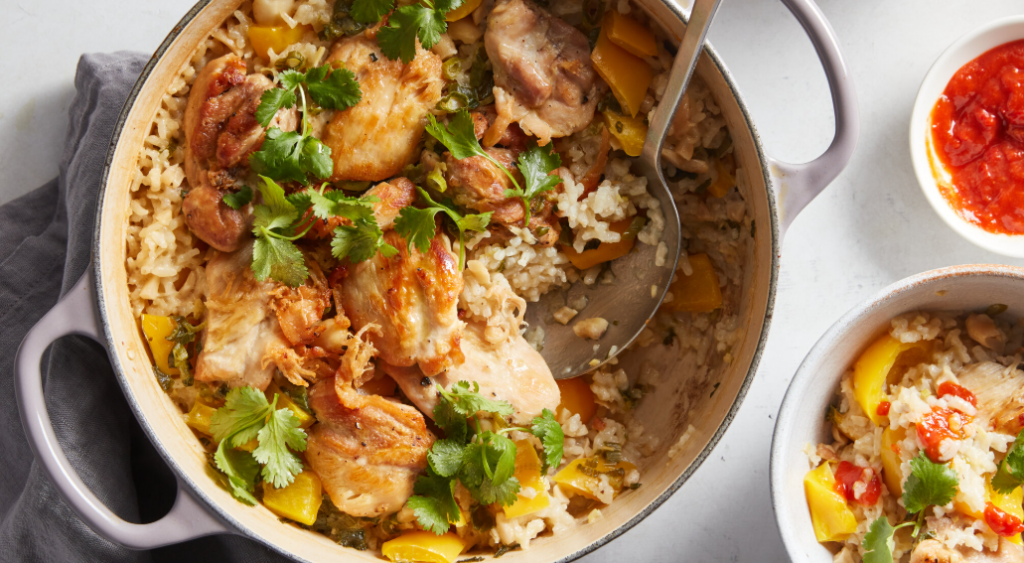 sticky coconut chicken and rice 1