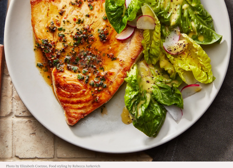 Swordfish Steaks with Peppercorn Butter