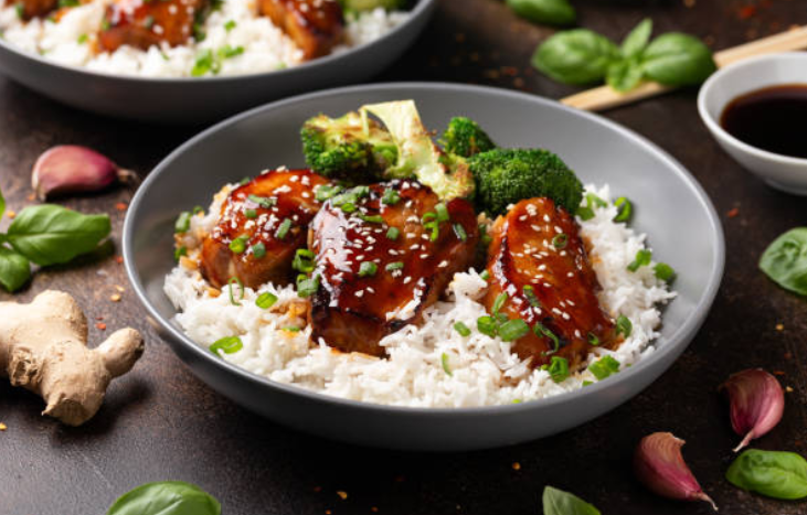 Sweet & Savory Sticky Garlic Pork Chops