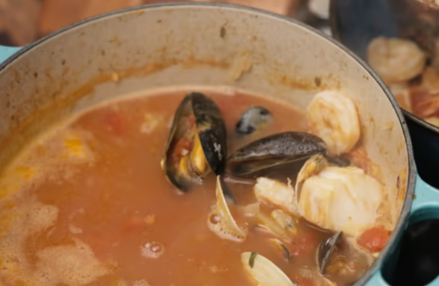 Classic French Bouillabaisse with Saffron & Garlic Rouille